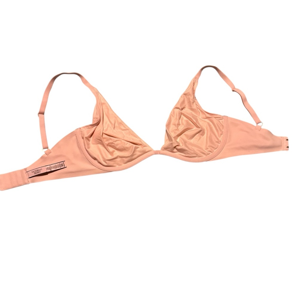 Victoria's Secret Blush Pink Incredible Unlined Plunge Underwire Bra Size 32DDD - Picture 5 of 10